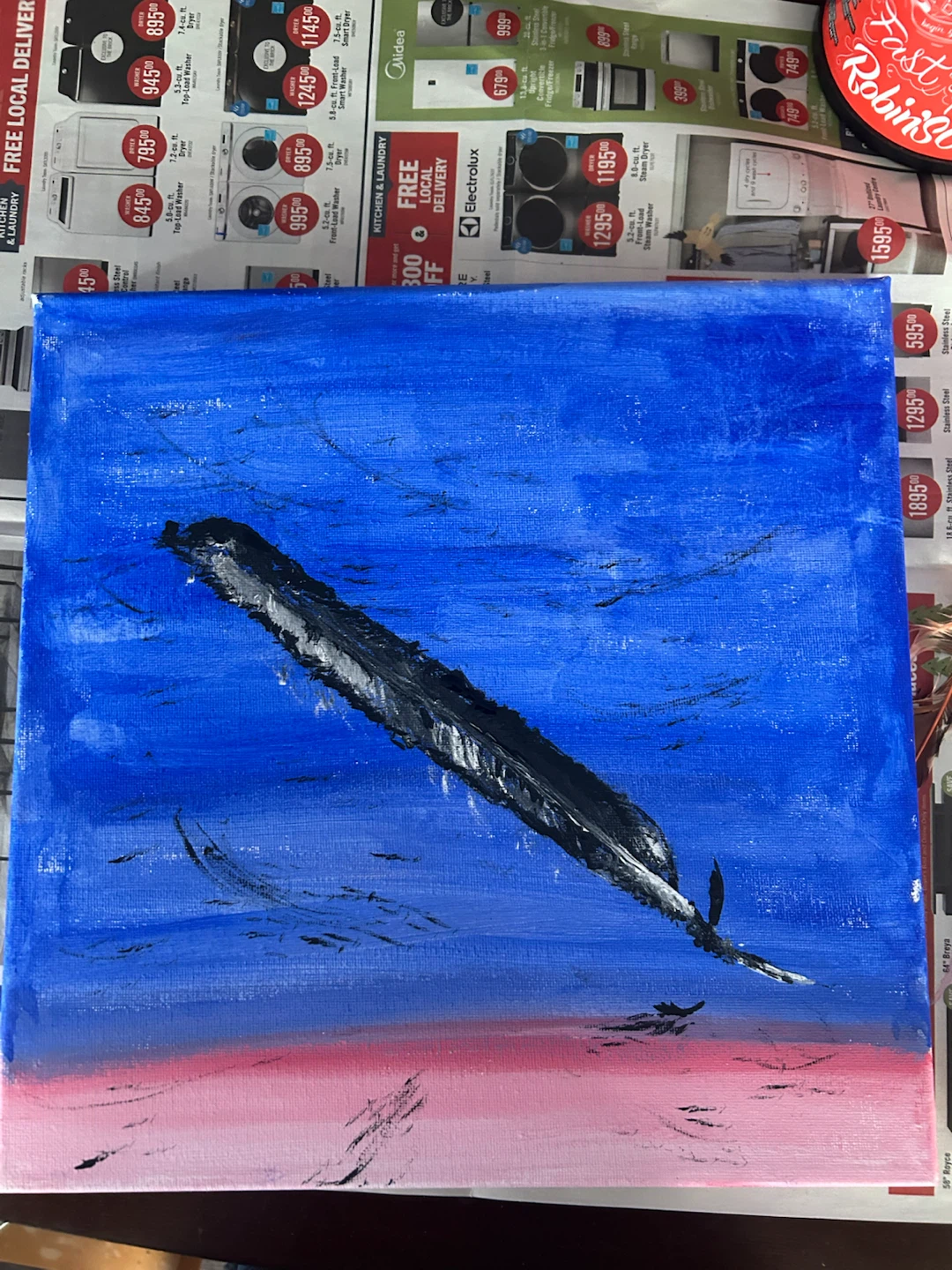 Feather made by feather acrylic Painting on Canvas - photo 4