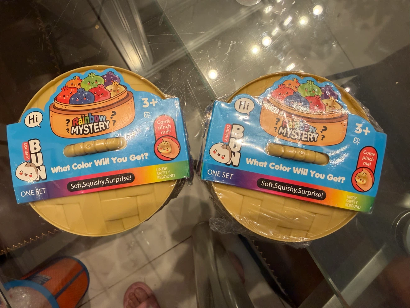 (2) Squishy Bun Rainbow Mystery Toy
