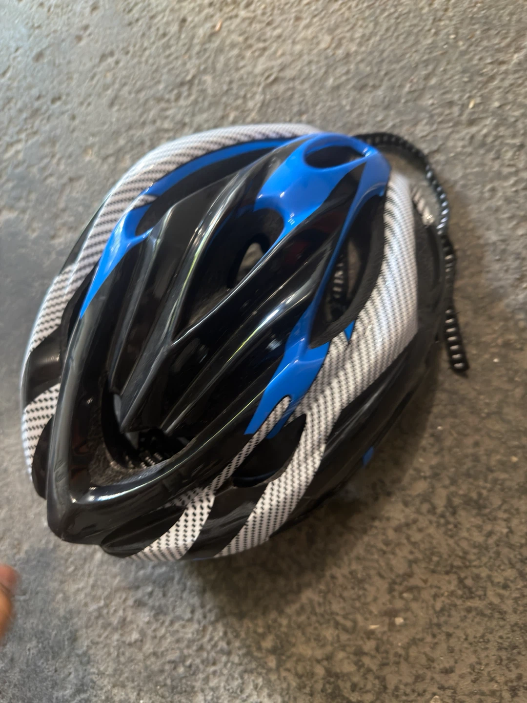 Blue and Black Cycling Helmet
