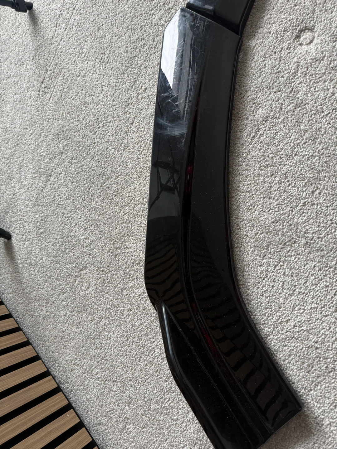 Gloss Black & Red Car Front Lip Spoiler - photo 2