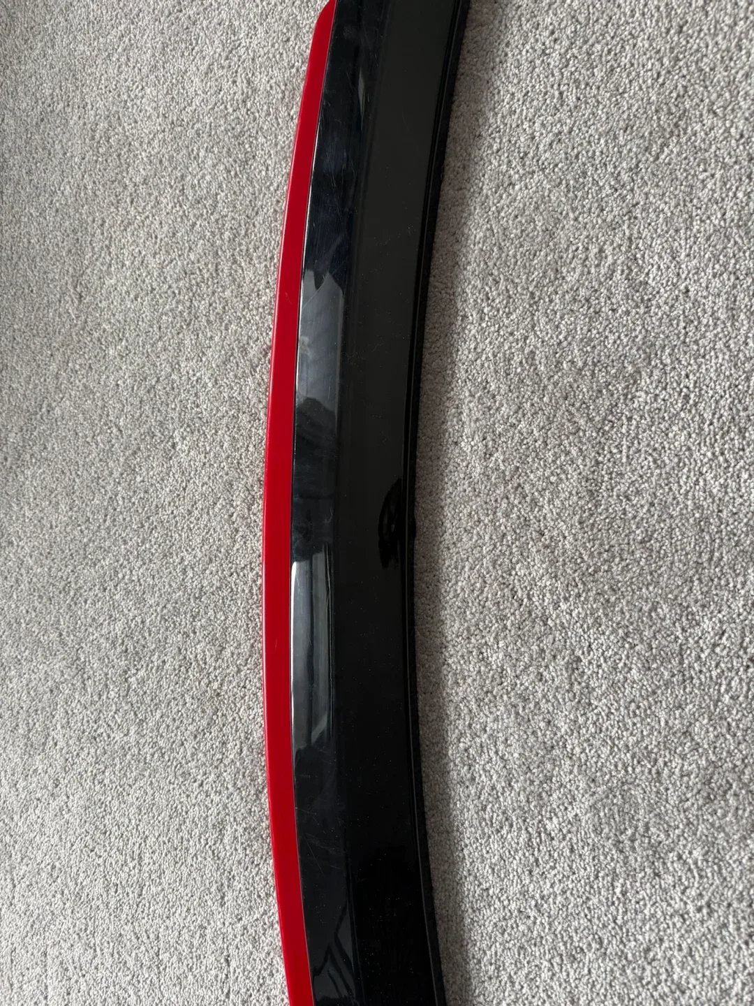 Gloss Black & Red Car Front Lip Spoiler - photo 3
