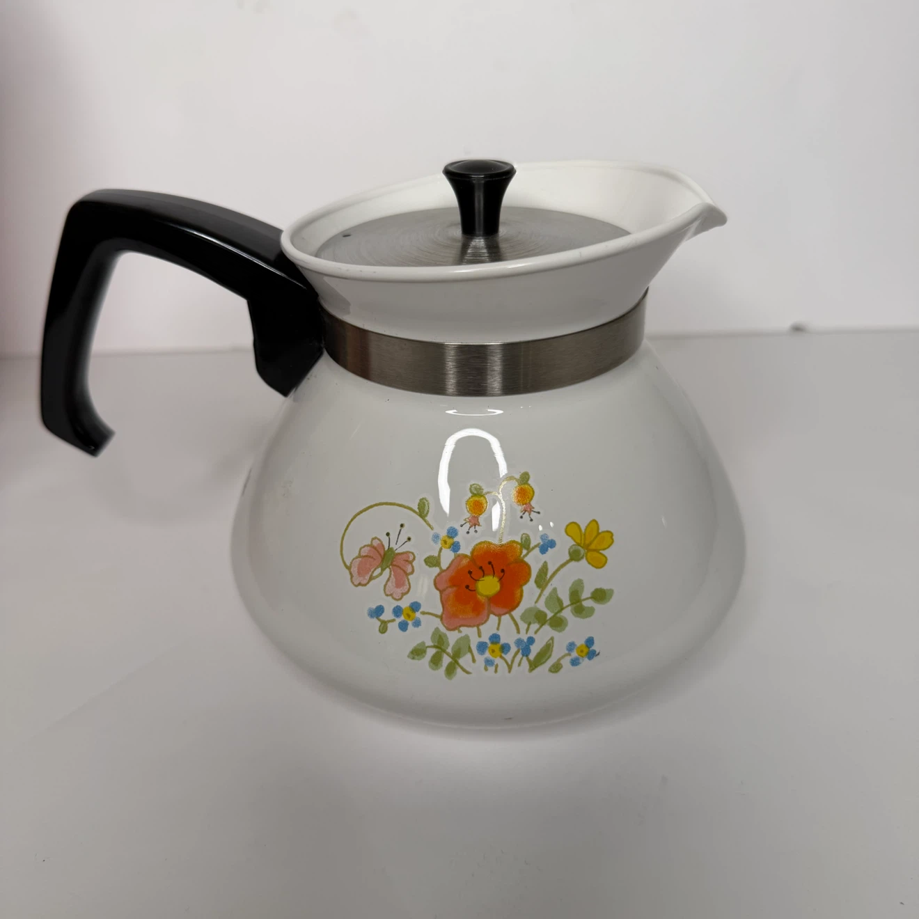 Corning Ware Wildflower 6 Cup Coffee Teapot Kettle - photo 3