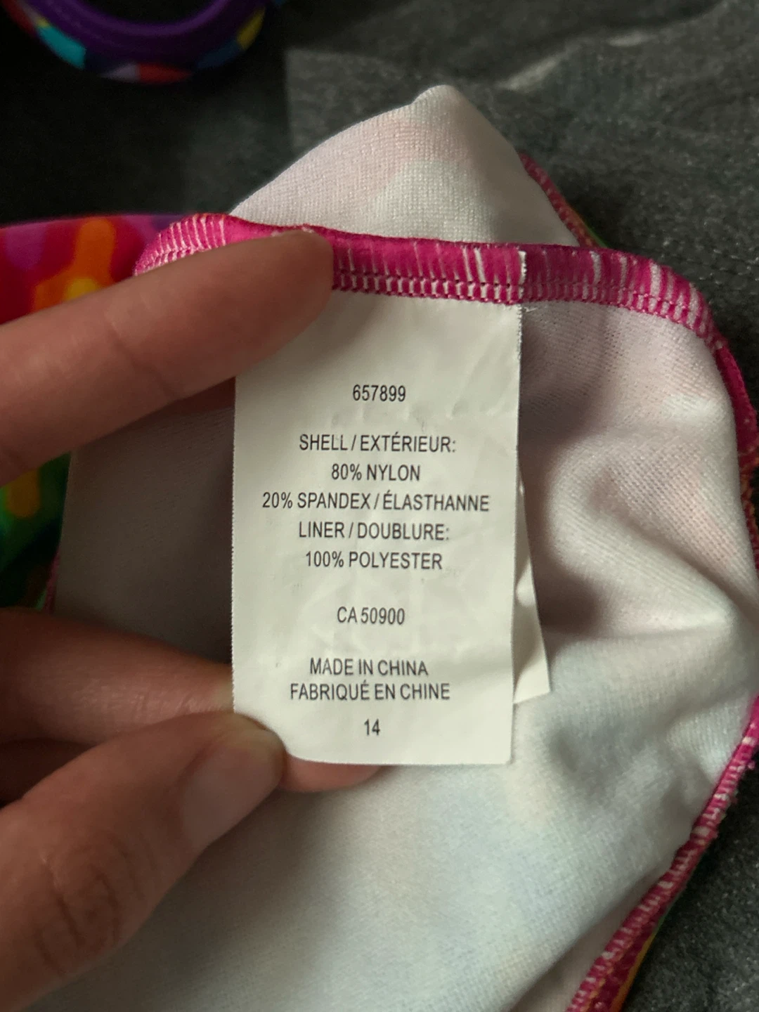Girl’s Speedo Rainbow Zig Zag One-Piece Swimsuit Size 14 - photo 5