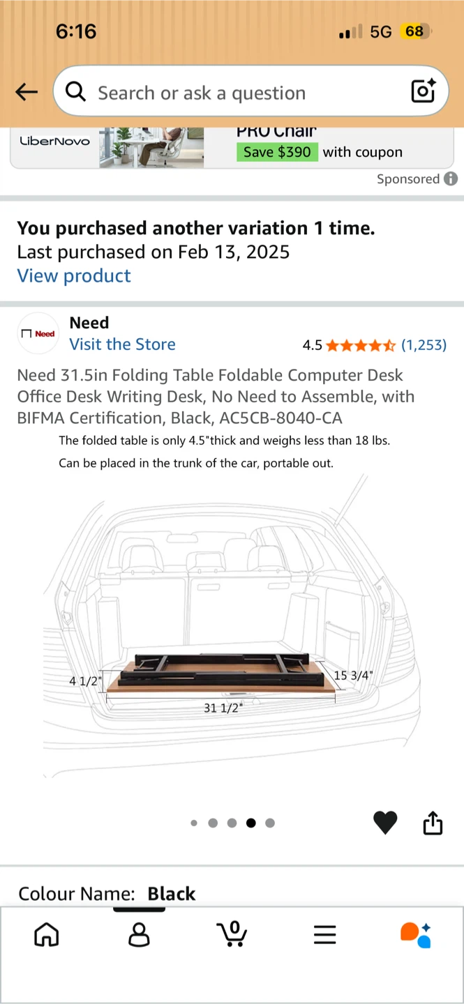Folding Desk/ Office Table worth $99 - photo 3