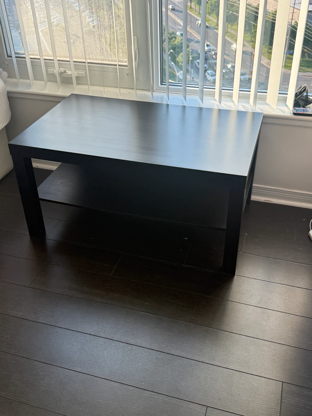 Black Coffee Table with Shelf / TV stand - photo 2