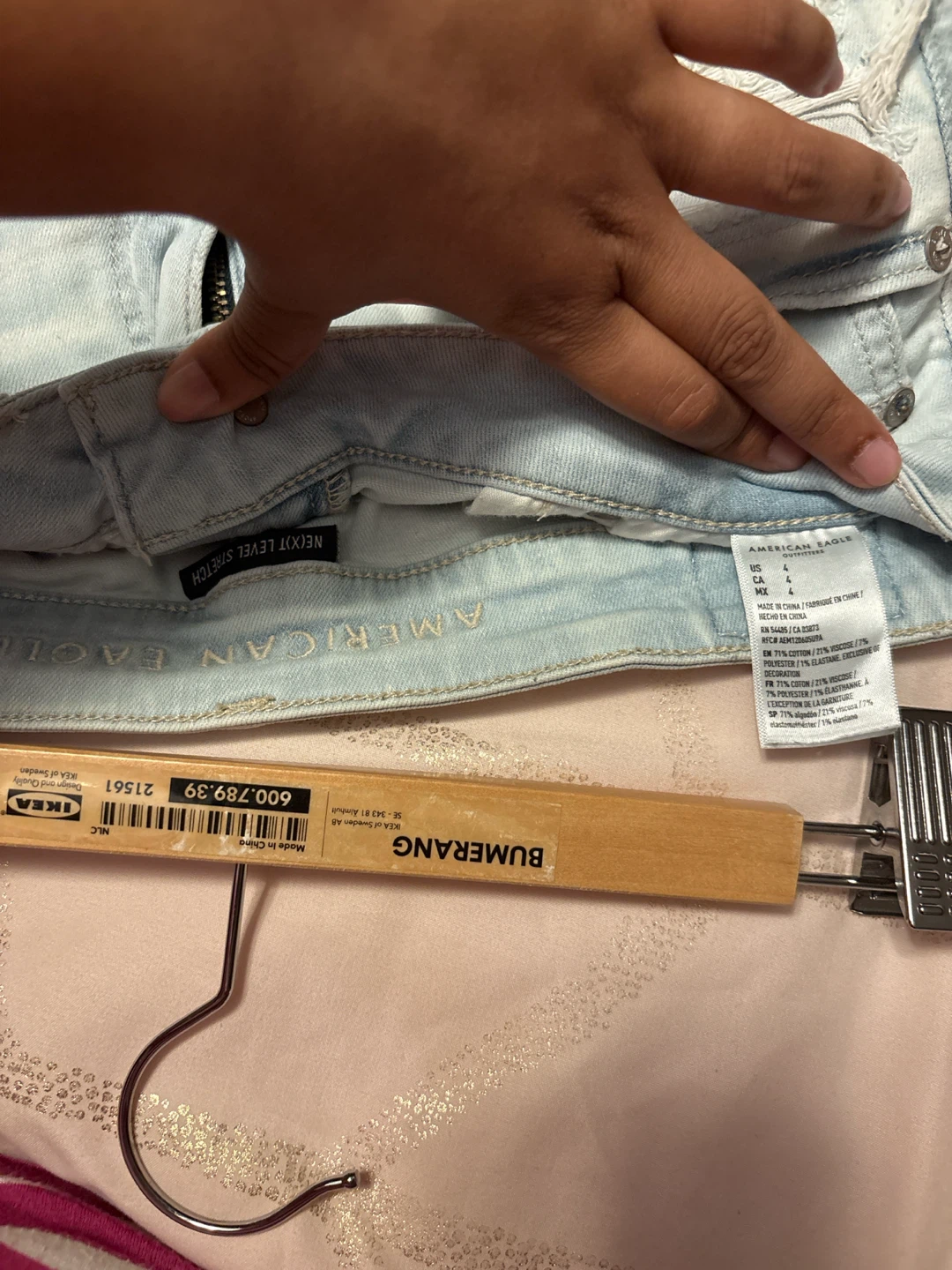 American Eagle Ne(x)t Level Stretch Denim Shorts Size 4 - photo 3