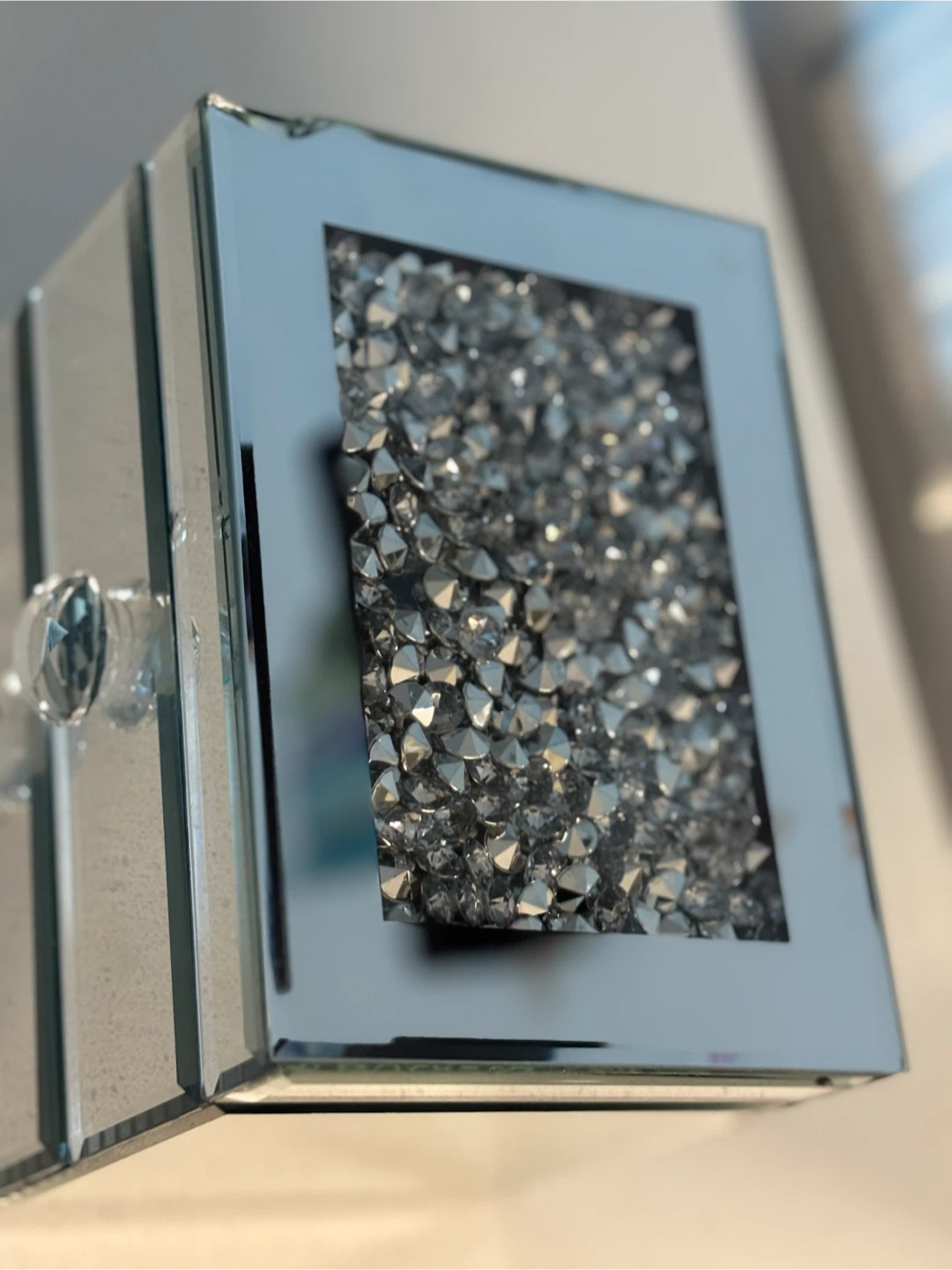Mirrored crystal 2-Drawer Storage Box
