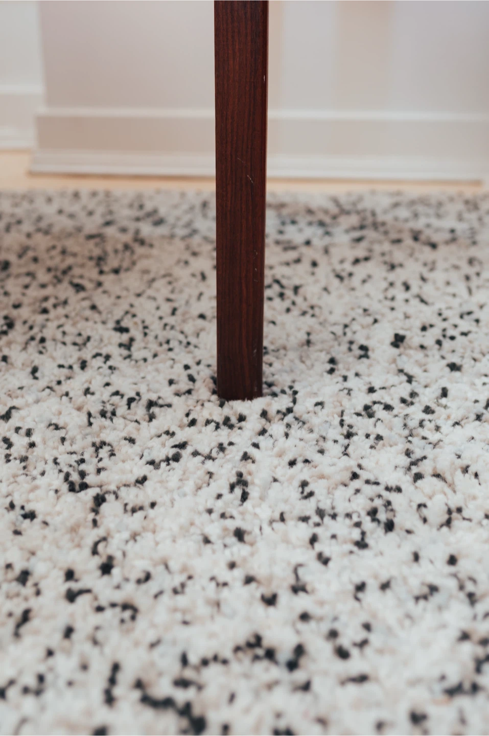 Oversized Ivory Speckled Shag Area Rug - photo 3