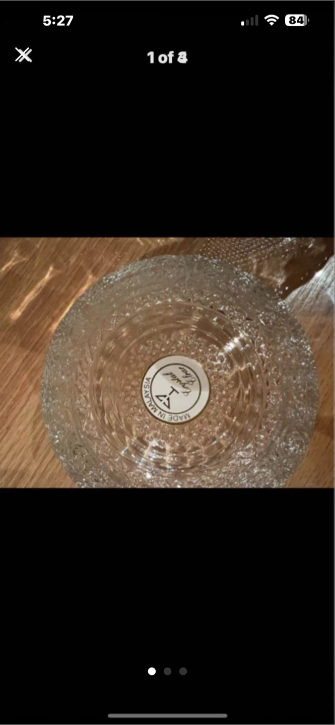 Glass Serving Platter with Dip Bowl - photo 3