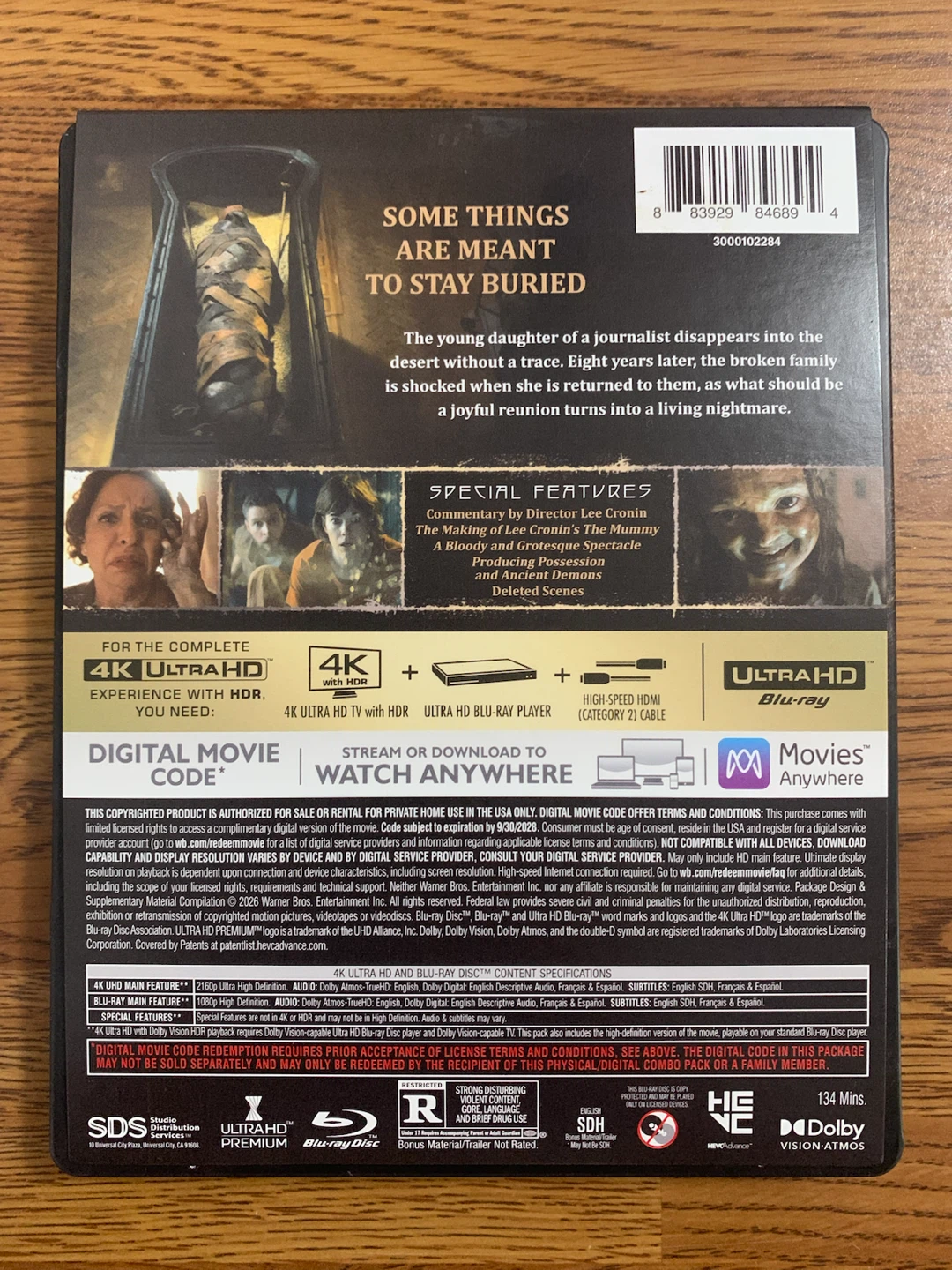 Lee Cronin’s The Mummy (LE Steelbook) 4K UHD Blu-ray Combo Pack - photo 2