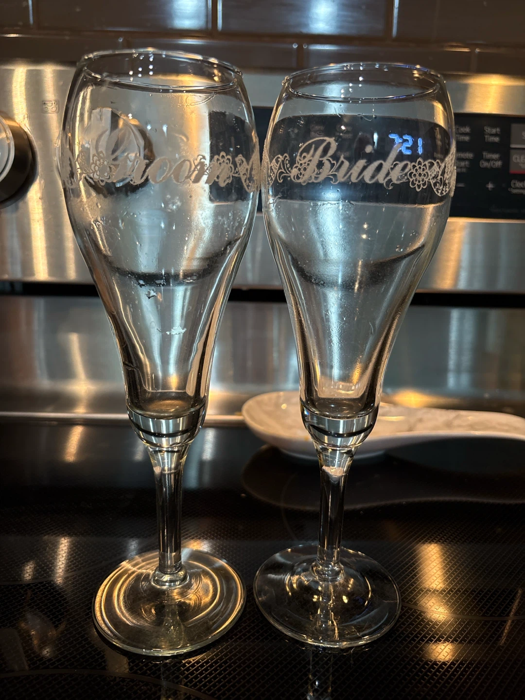 Bride and Groom Champagne Flutes - photo 2