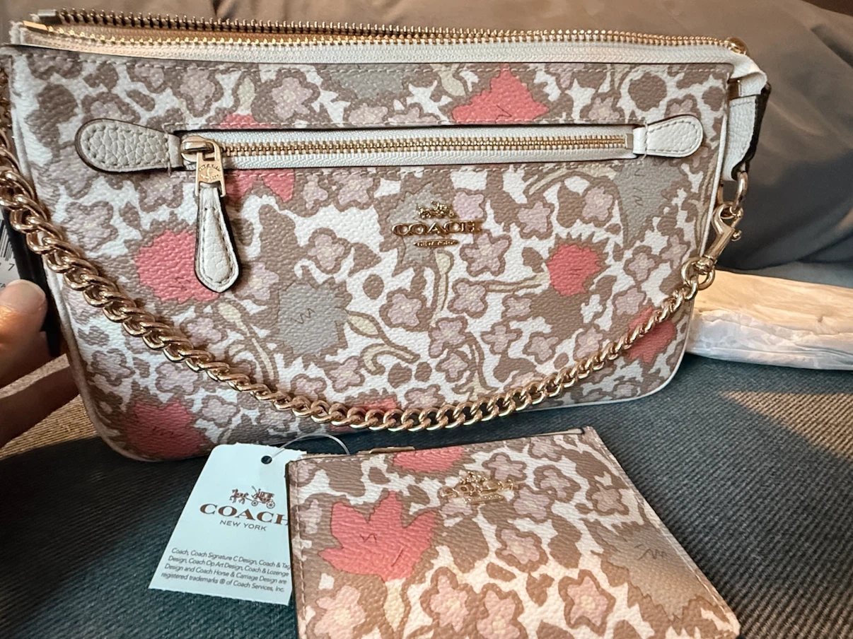 Coach Nolita Wristlet 24  Floral  Coated canvas + card pouch - photo 4