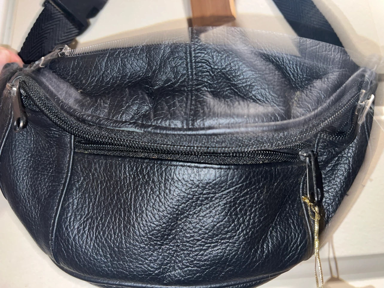 Black Faux Leather Fanny Pack - photo 2