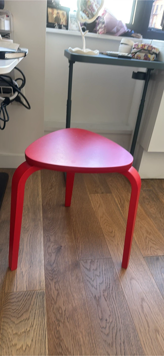 Red ikea Stool