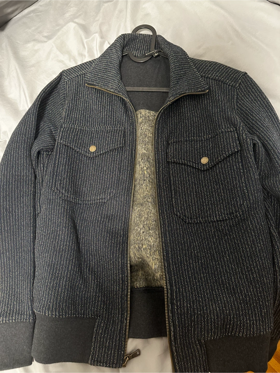 Banana Republic Striped Bomber Jacket