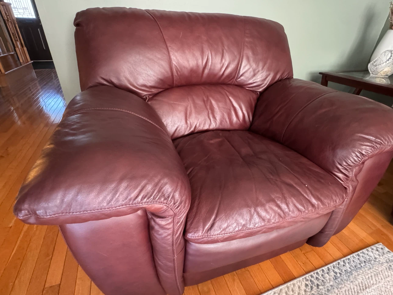 Burgundy Leather Recliner