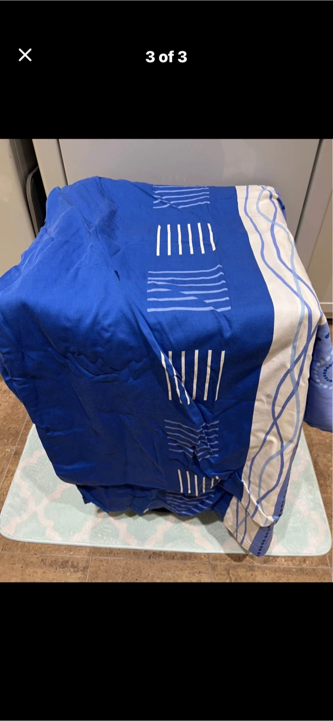 Blue Geometric Pattern Duvet Cover