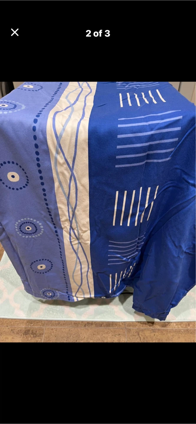 Blue Geometric Pattern Duvet Cover - photo 3