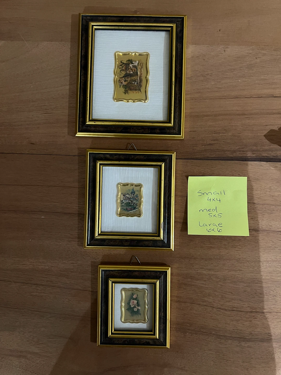 Set of 3 Framed Miniatures