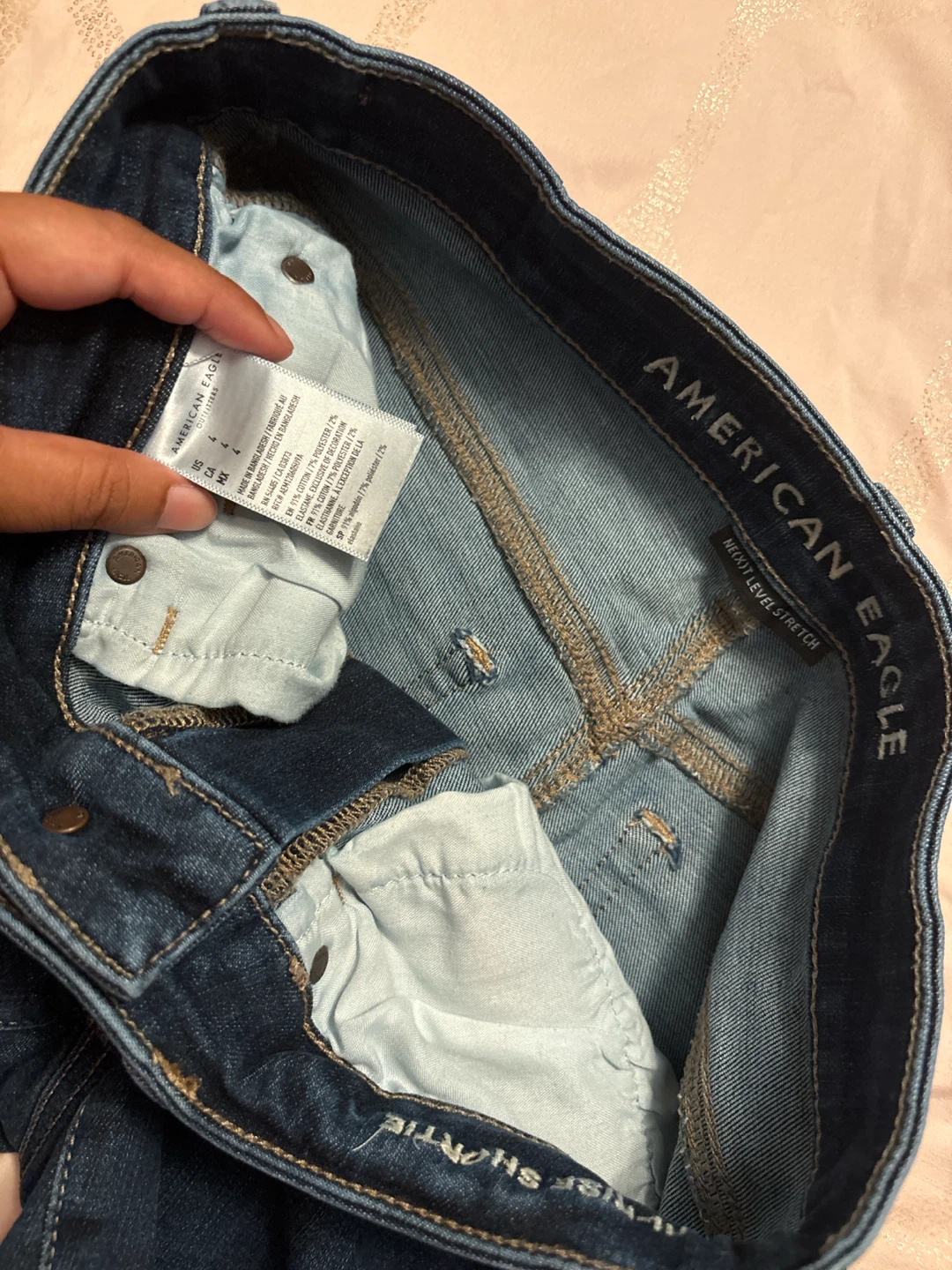 American Eagle Ne(x)t Level Stretch Denim Shorts Size 4 - photo 3