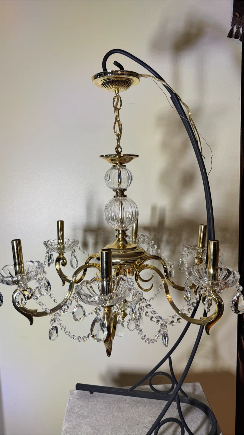 Vintage Unique Crystal Chandelier