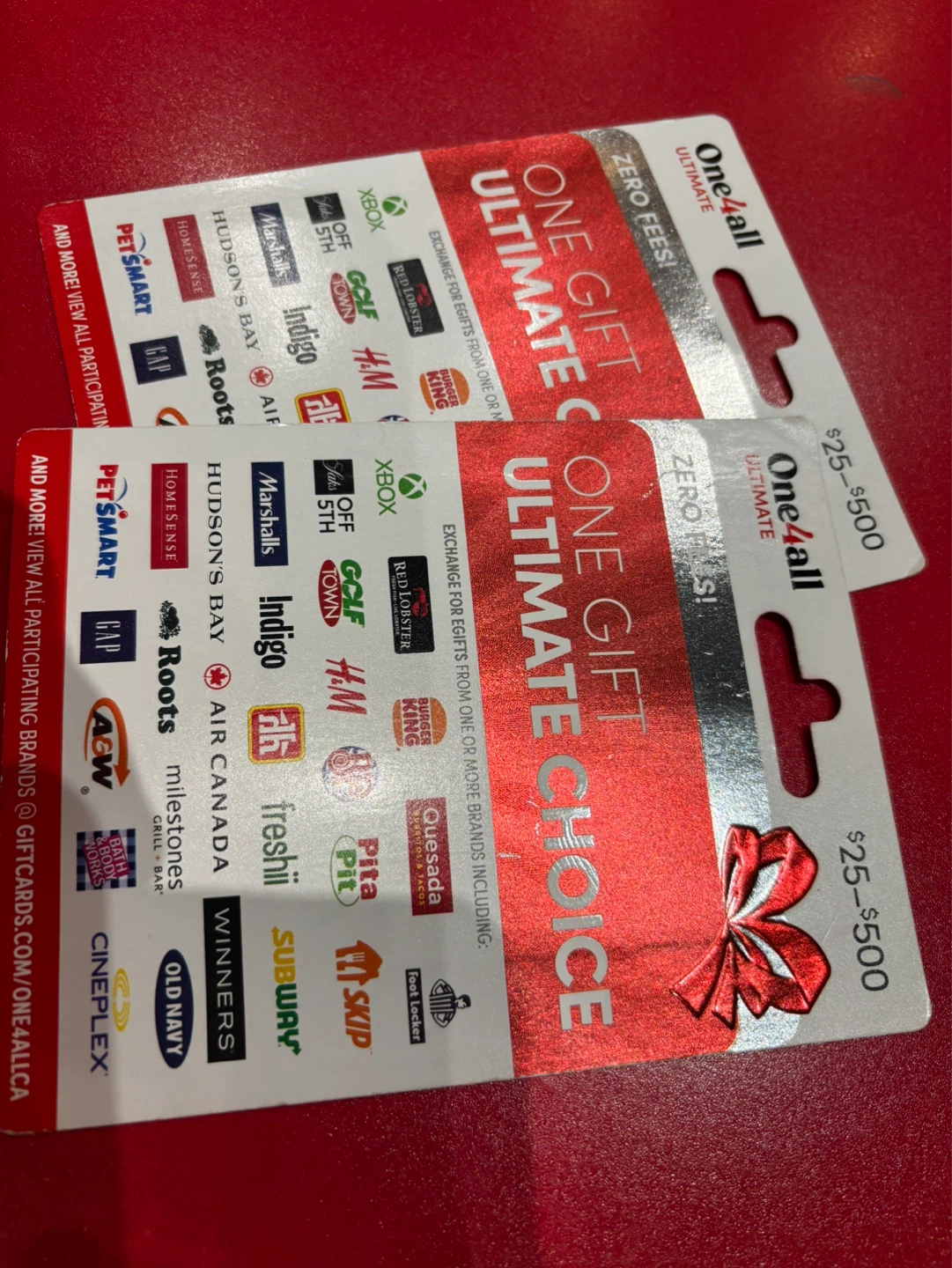 One4all Ultimate Choice Gift Card $230