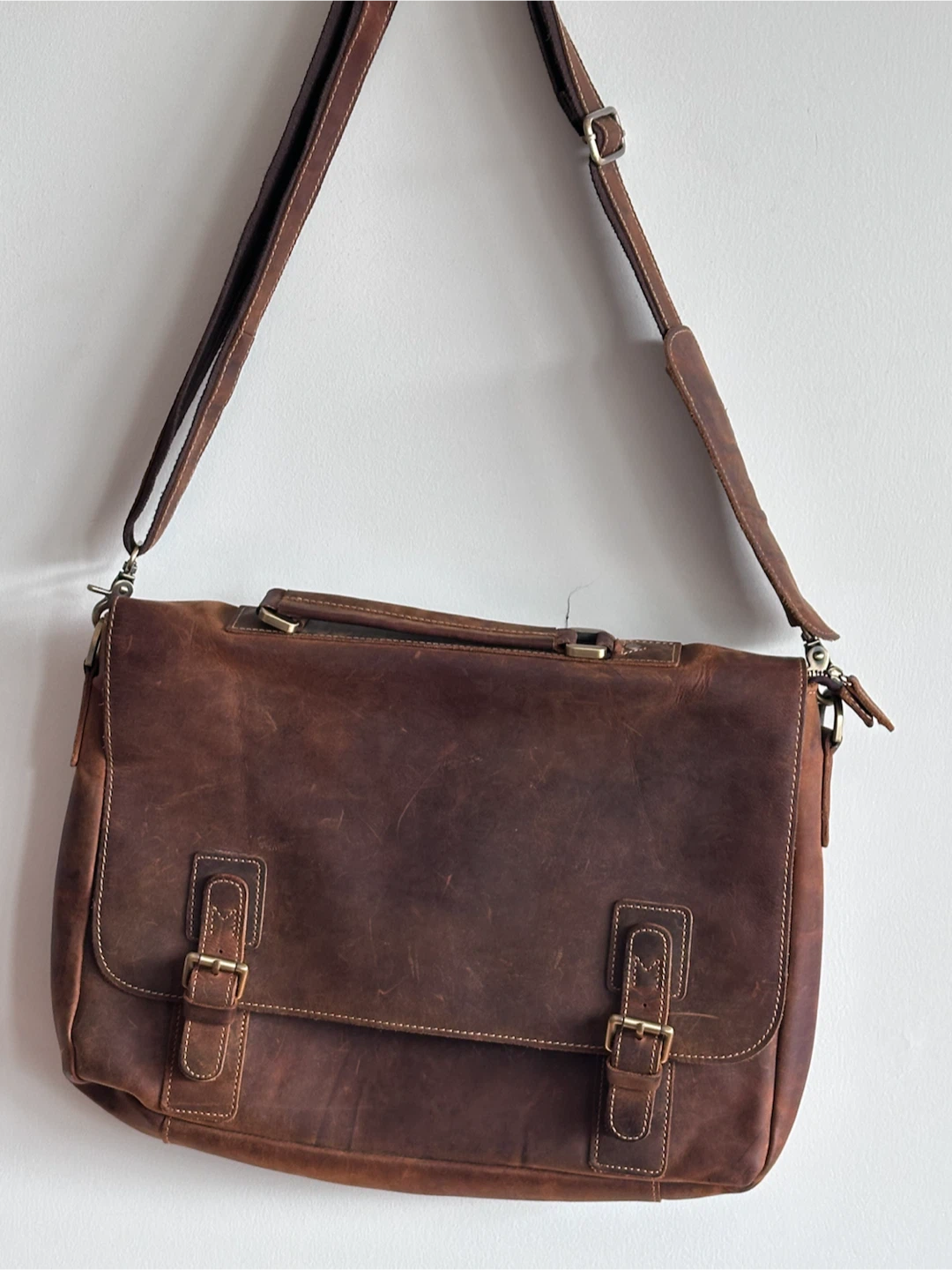 Katlee Leather Messenger Bag