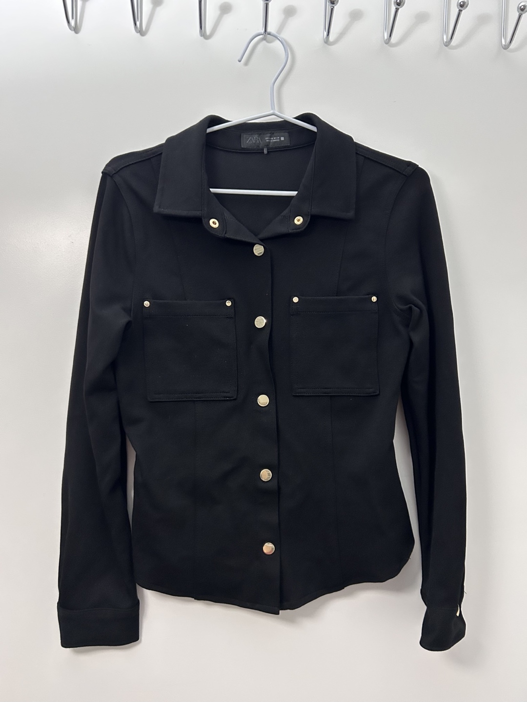 Black ZARA Fitted Jacket
