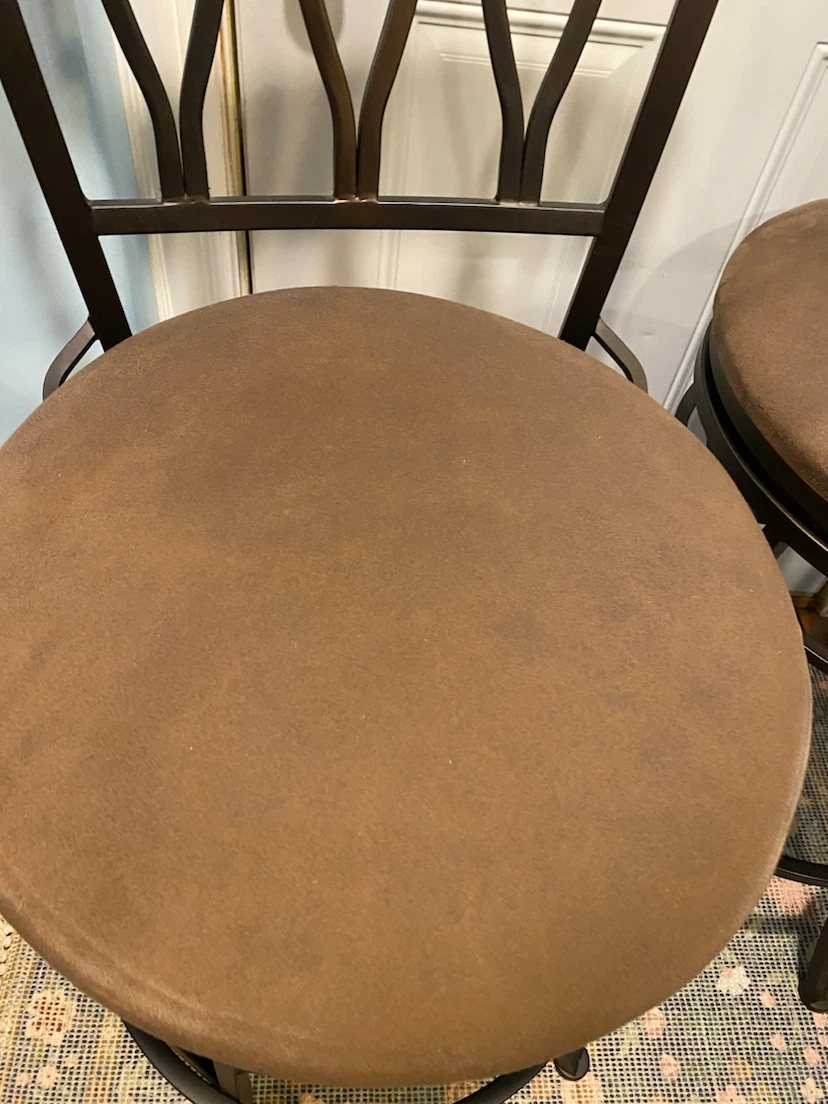 Set of 2 Brown Swivel Bar Stools - photo 3