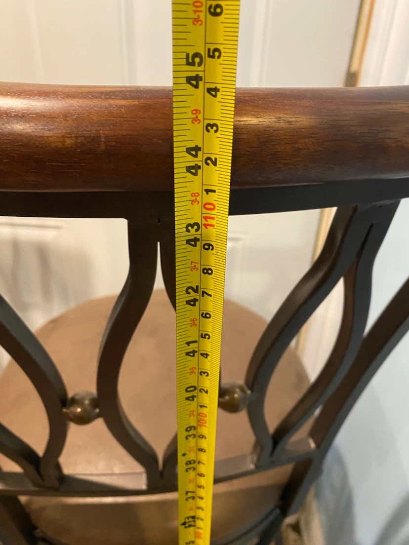 Set of 2 Brown Swivel Bar Stools - photo 5