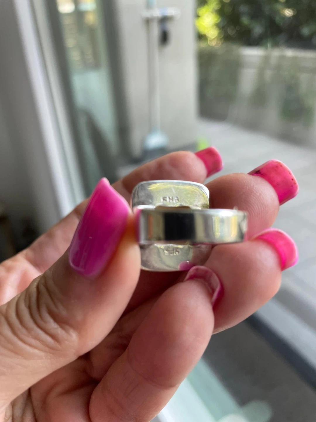 Genuine Tan Agate sterling silver vintage ring - photo 2