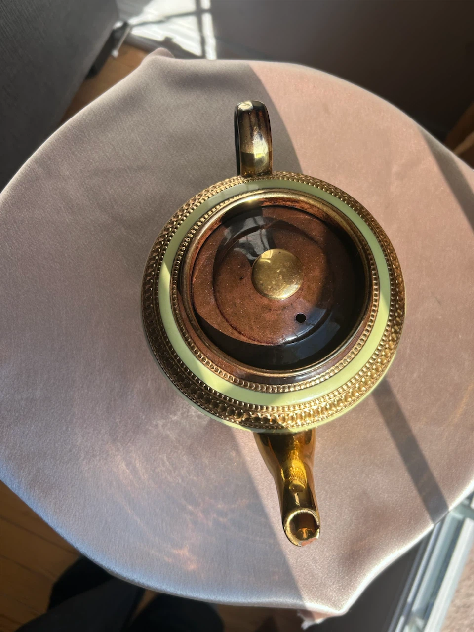 MCM Sadler Brown and Gold Teapot - photo 4