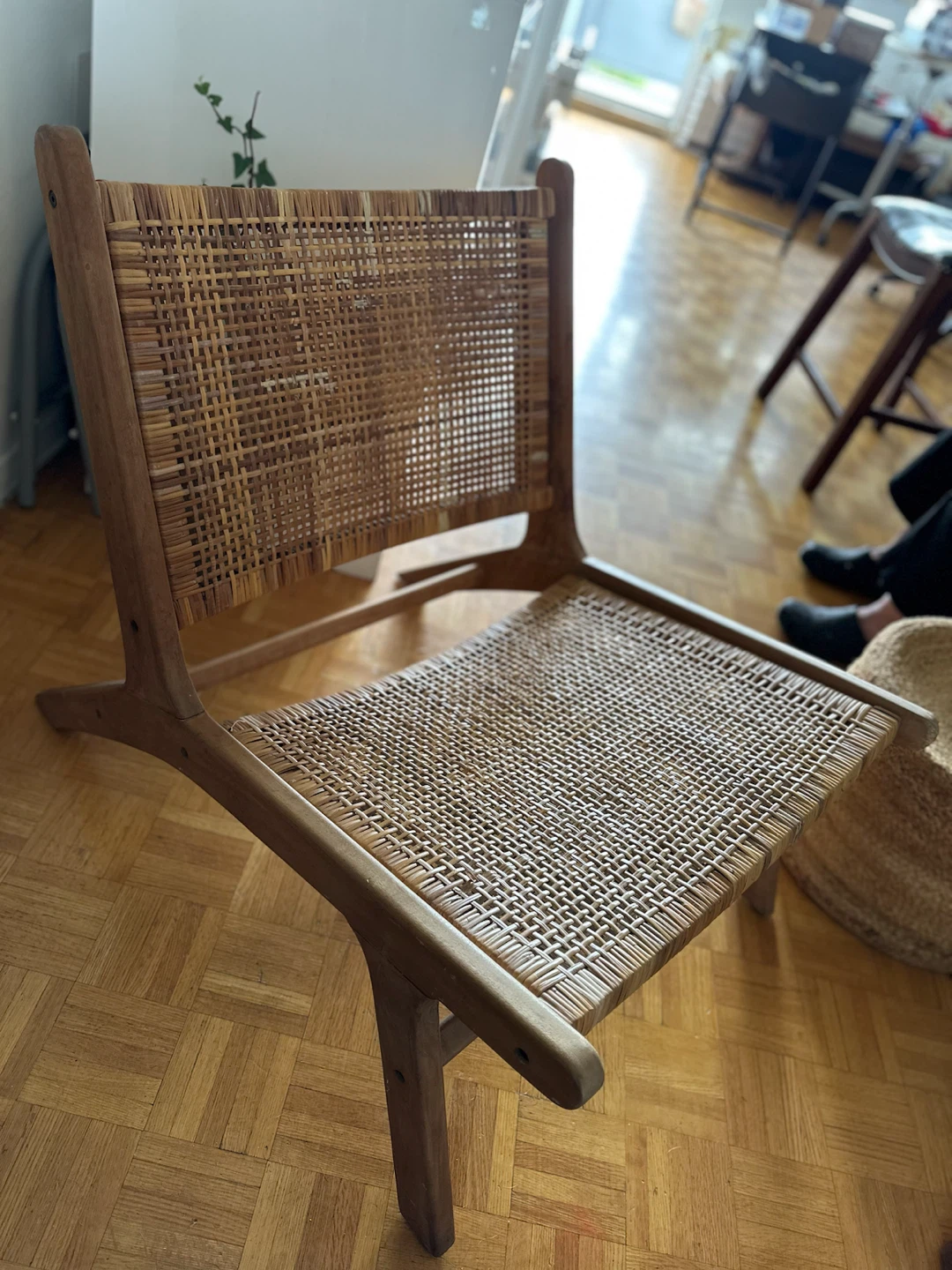 Woven Wood Lounge Chair