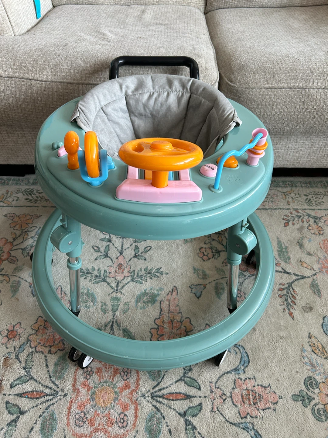 Baby Walker with Steering Wheel and Toys