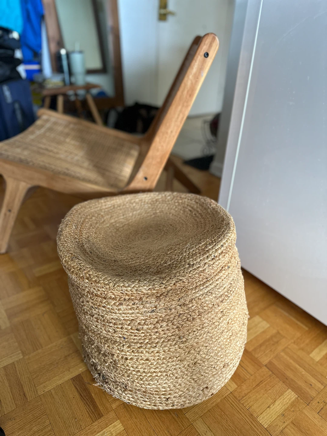 Jute Pouf Ottoman - photo 2