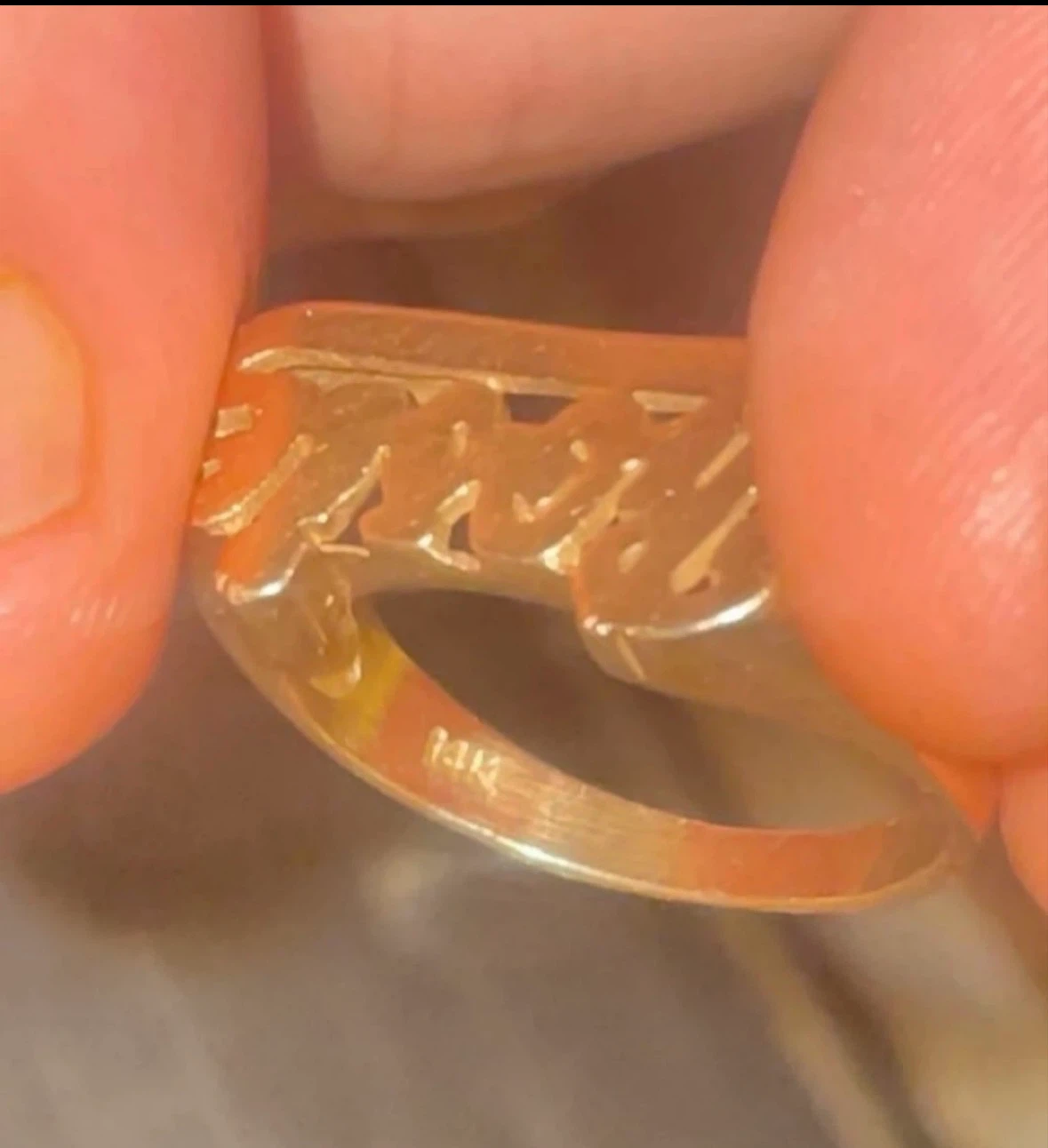 14k solid gold Namering - photo 4