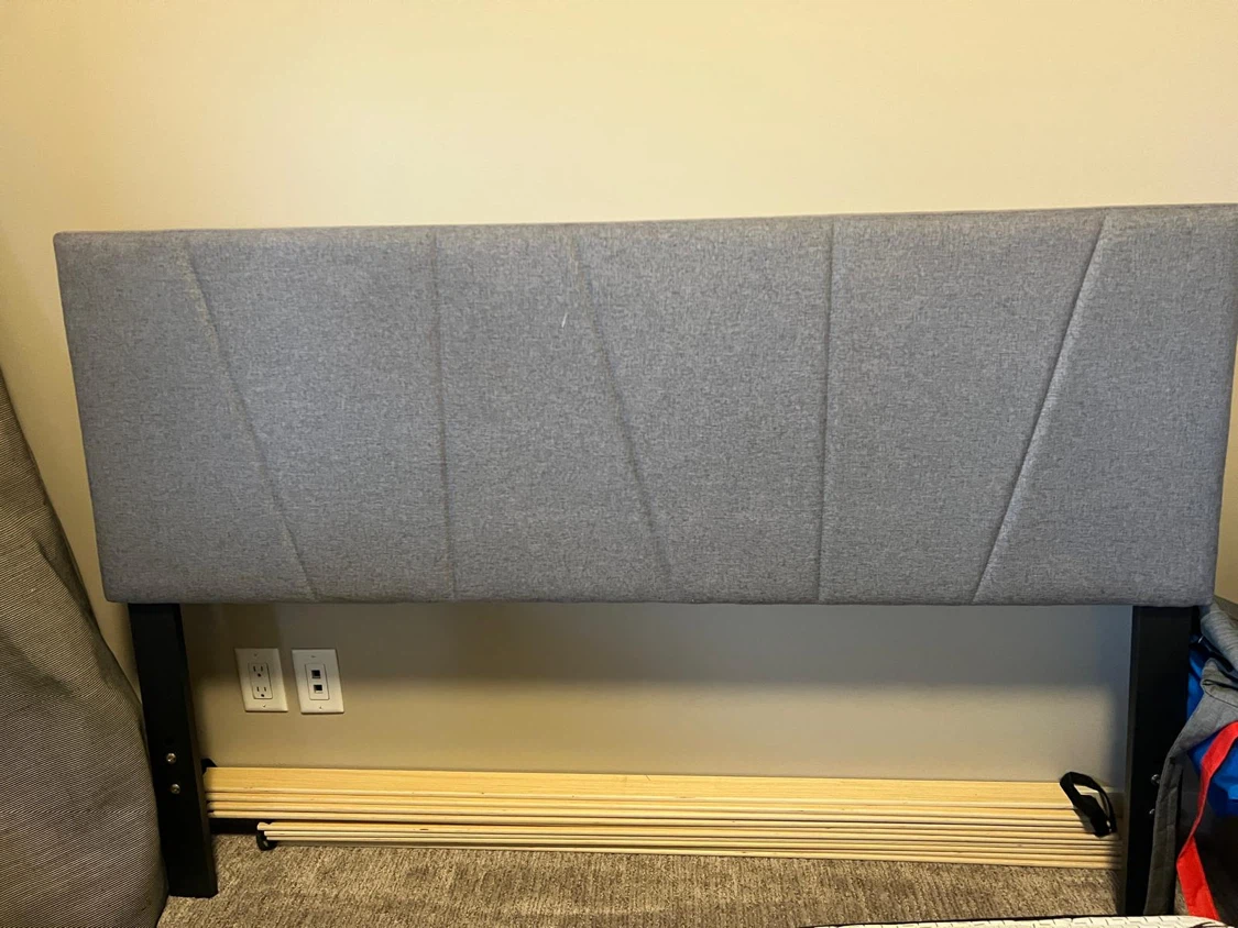 Grey Upholstered Headboard