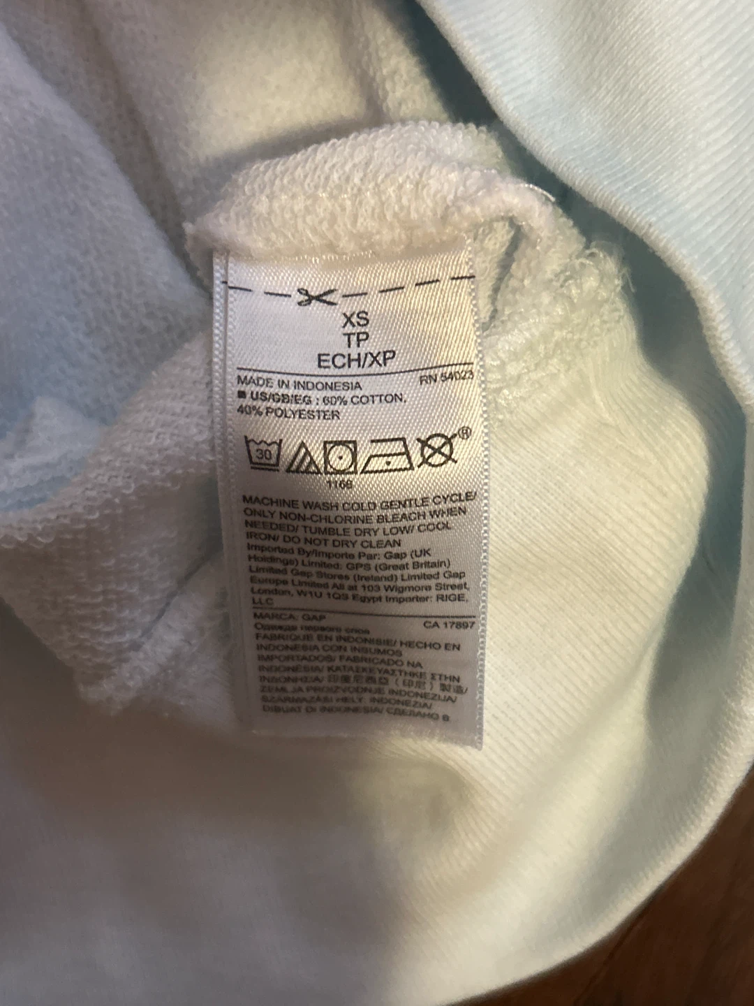 GAP Light Blue Crewneck Sweatshirt - XS - photo 5