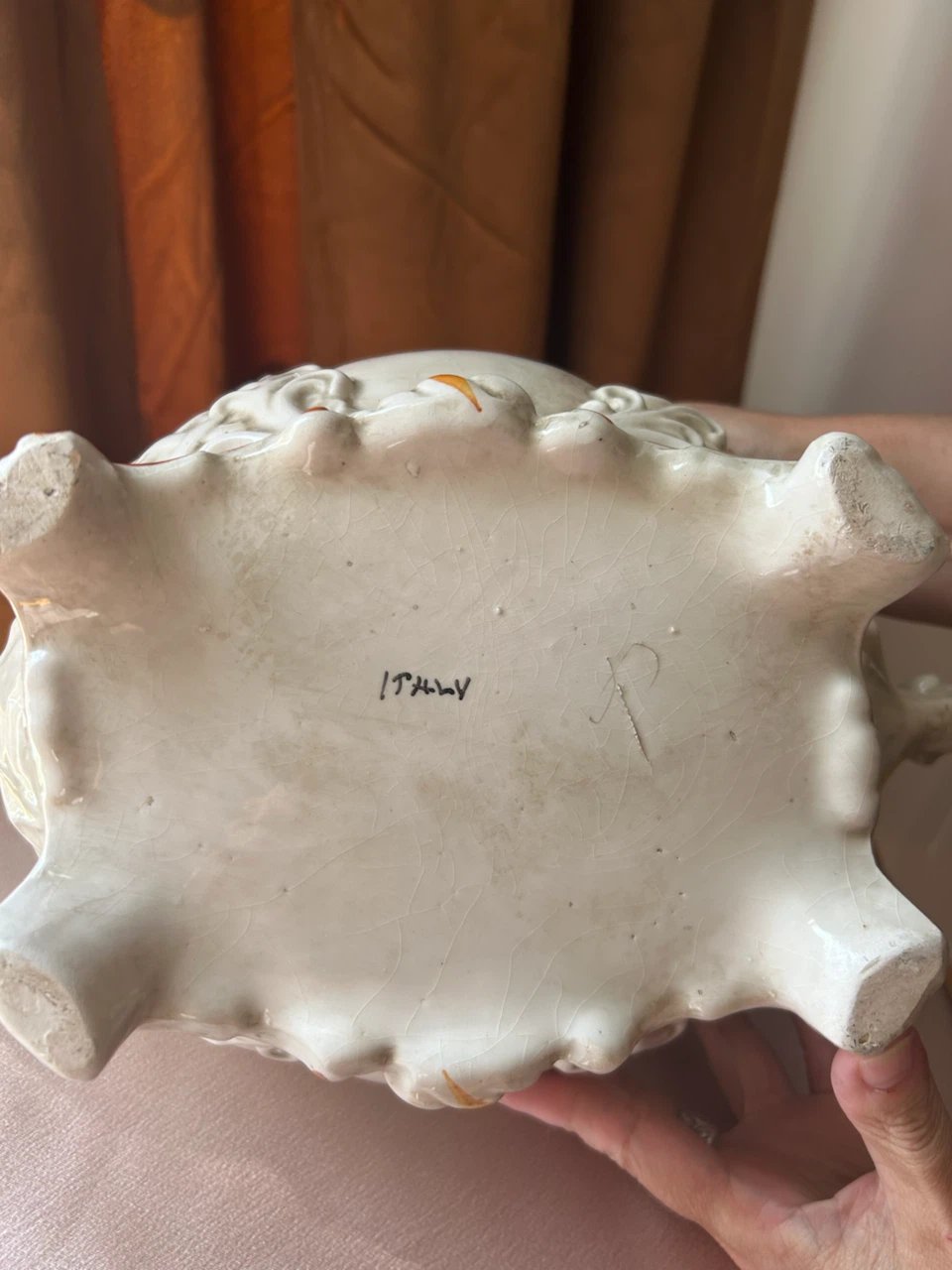 Decorative Ceramic Tureen with Floral Lid - Made in Italy - photo 3