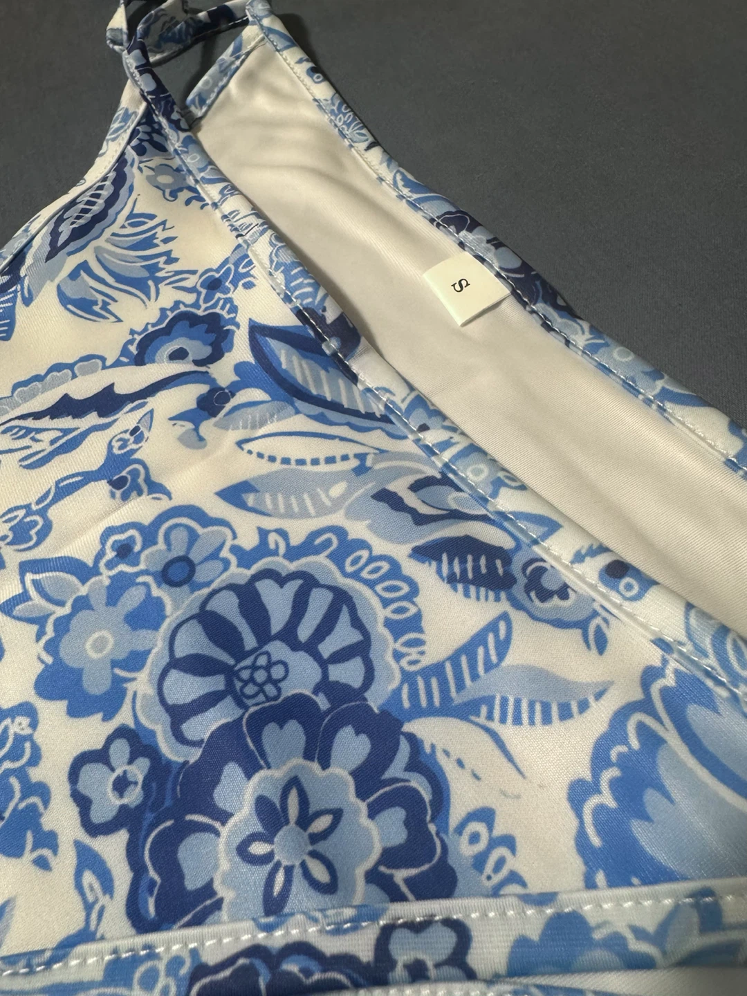 Blue and White Floral Bikini Set - Small Size - photo 4