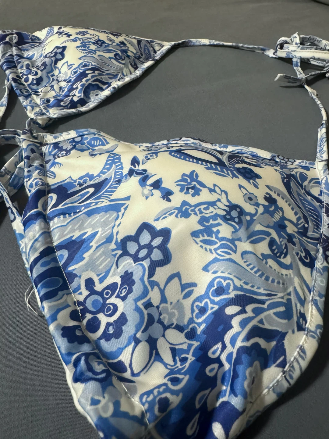 Blue and White Floral Bikini Set - Small Size - photo 5