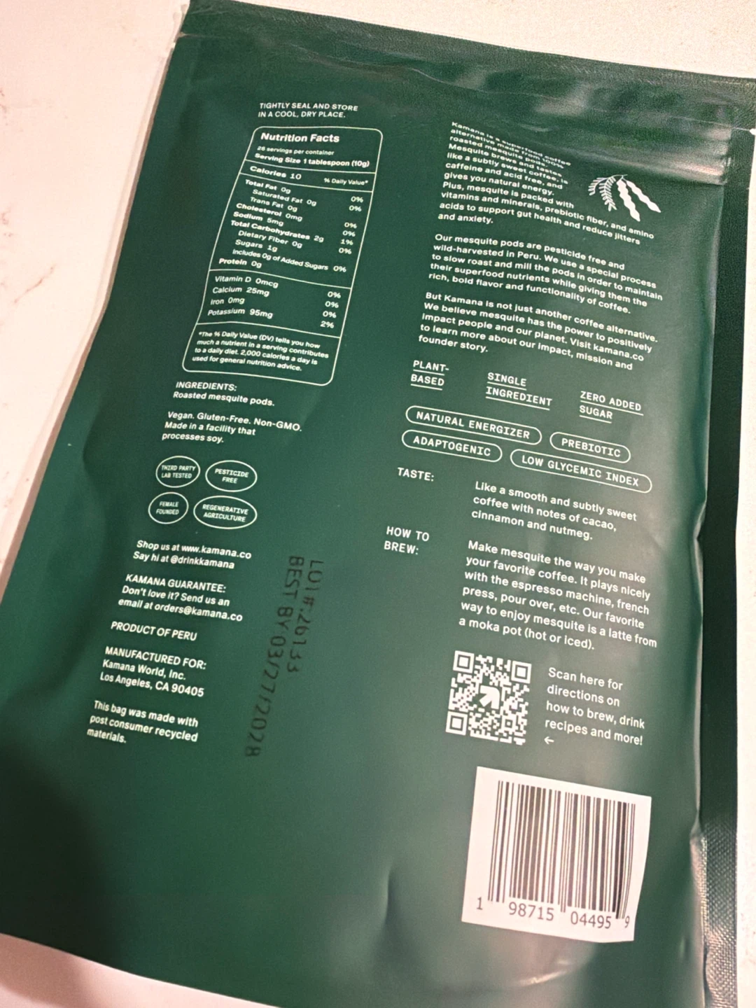 Brand New! Kamana Mesquite Superfood Coffee Alternative - photo 2