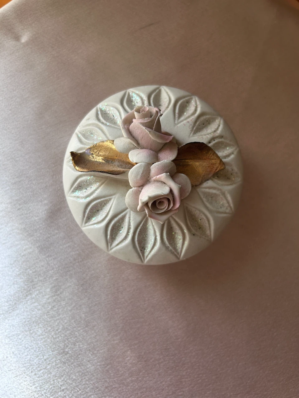 Capodimonte Porcelain Trinket Box with Roses
