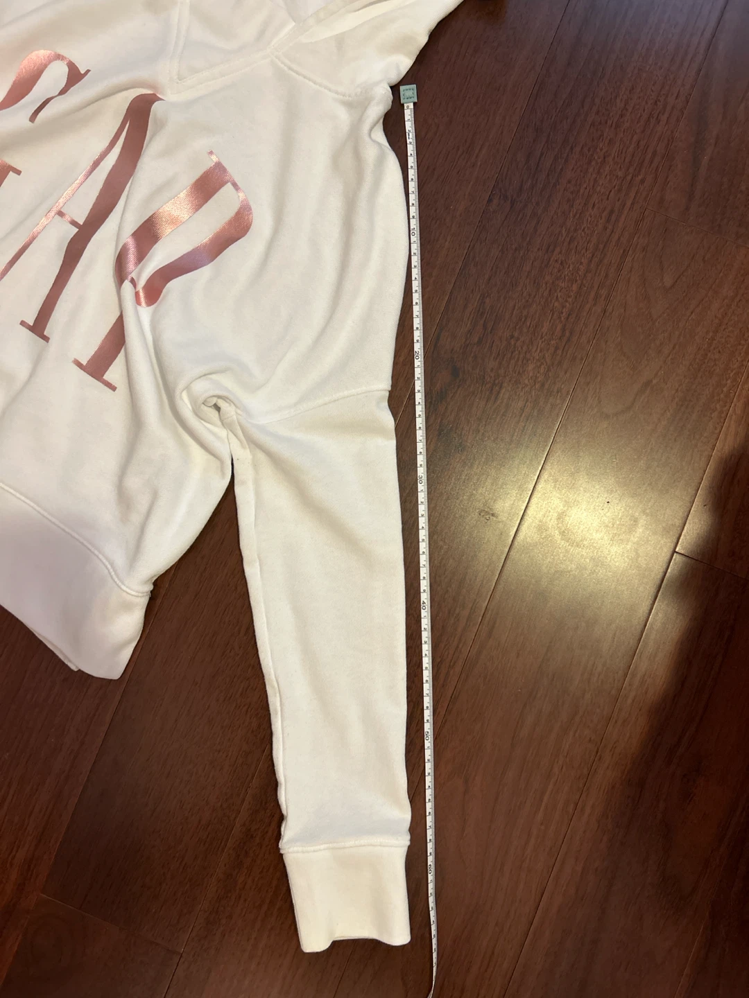 White Gap Hoodie with Rose Gold Logo XS - photo 5