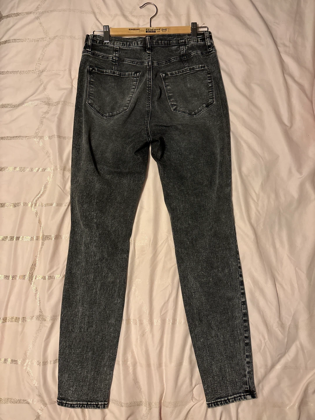 Fashion Nova Grey Ripped Skinny Jeans Size 11 - photo 2