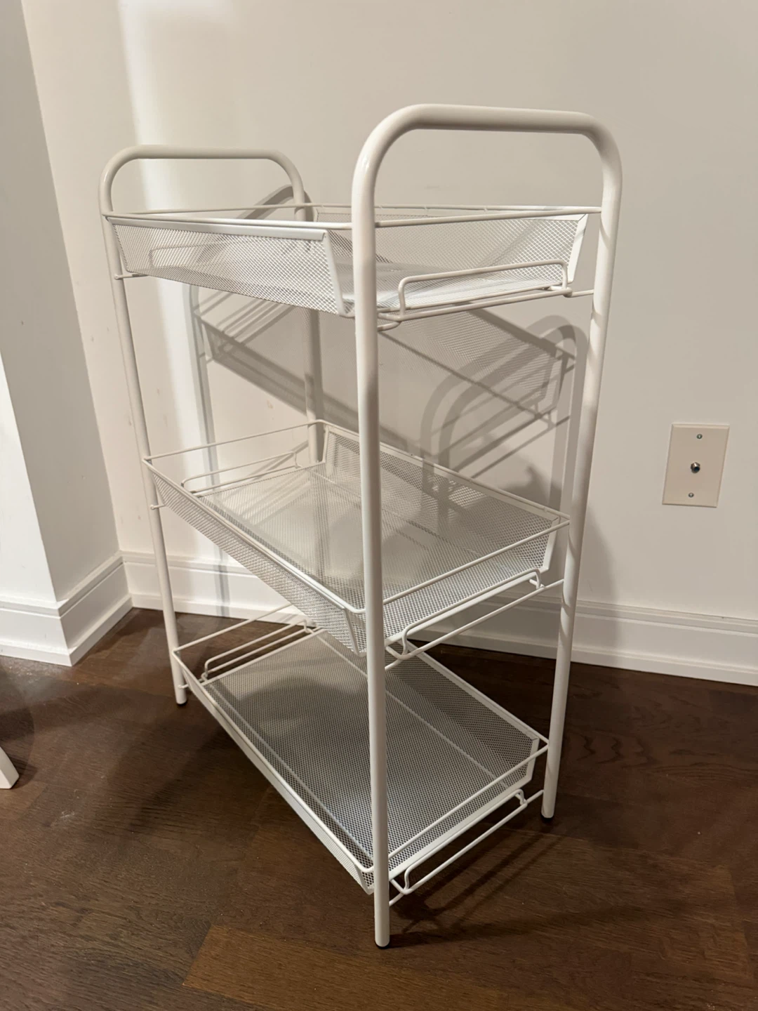 IKEA HORNAVAN 3-Tier Rolling Cart White
