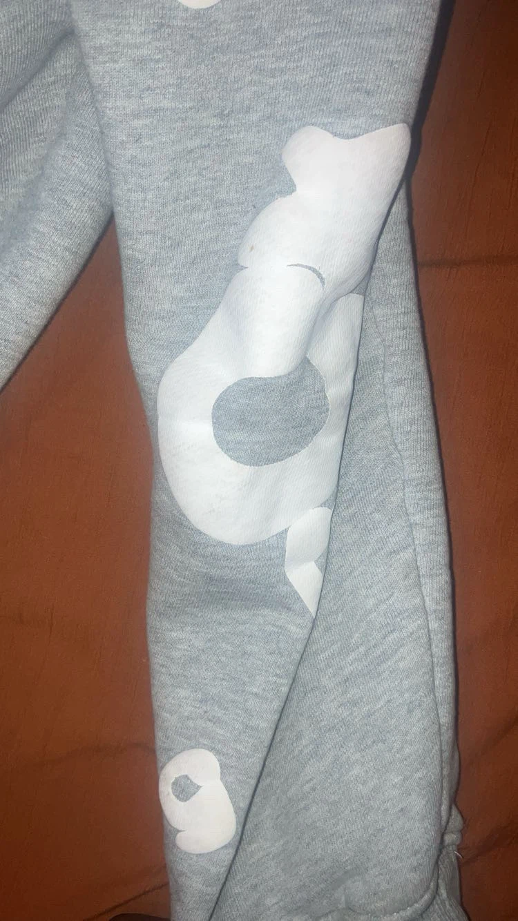 Grey Hoodie with White Stars and Numbers - photo 2