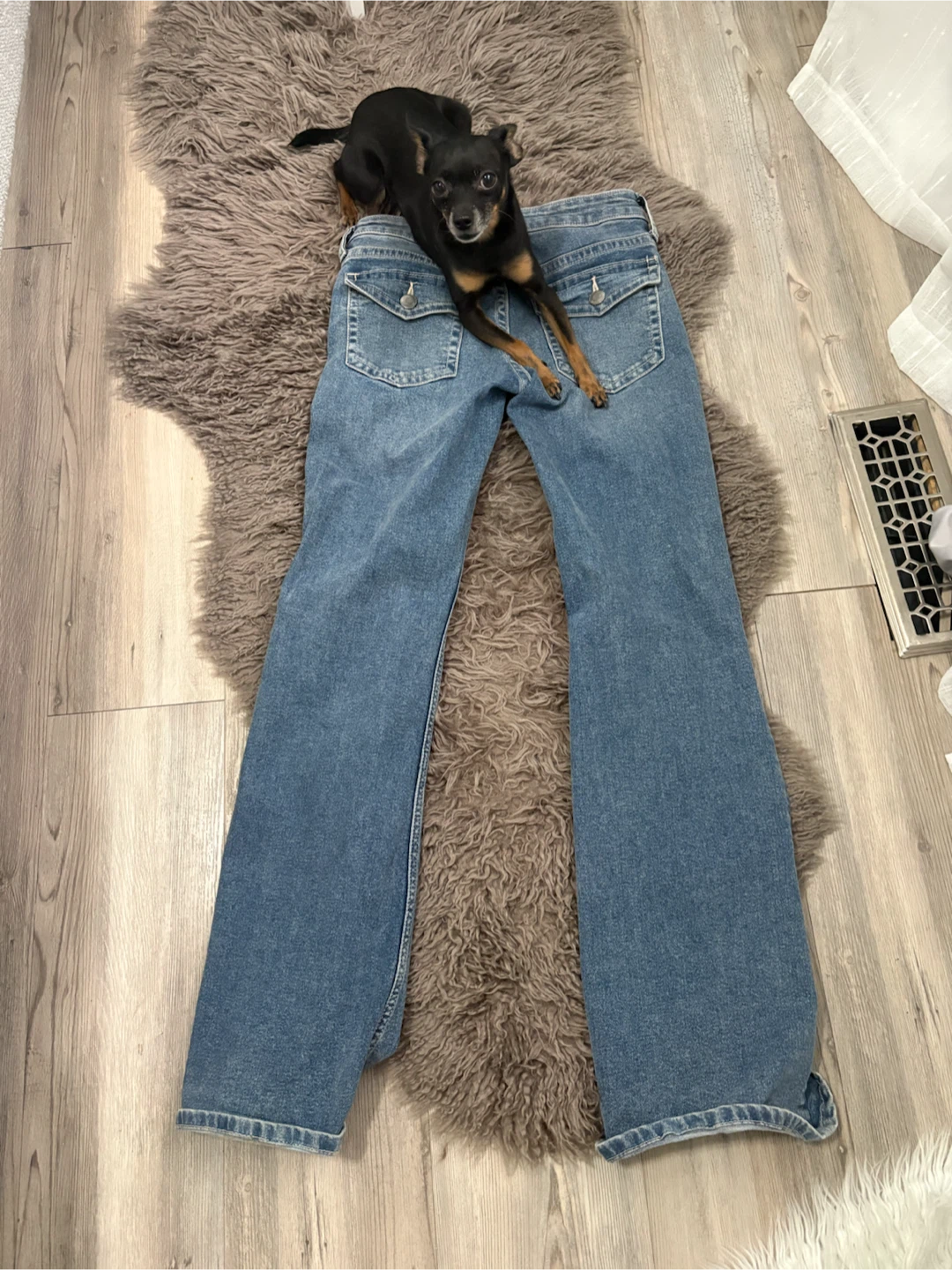 Blue Low Rise Denim Flare Jeans - photo 2