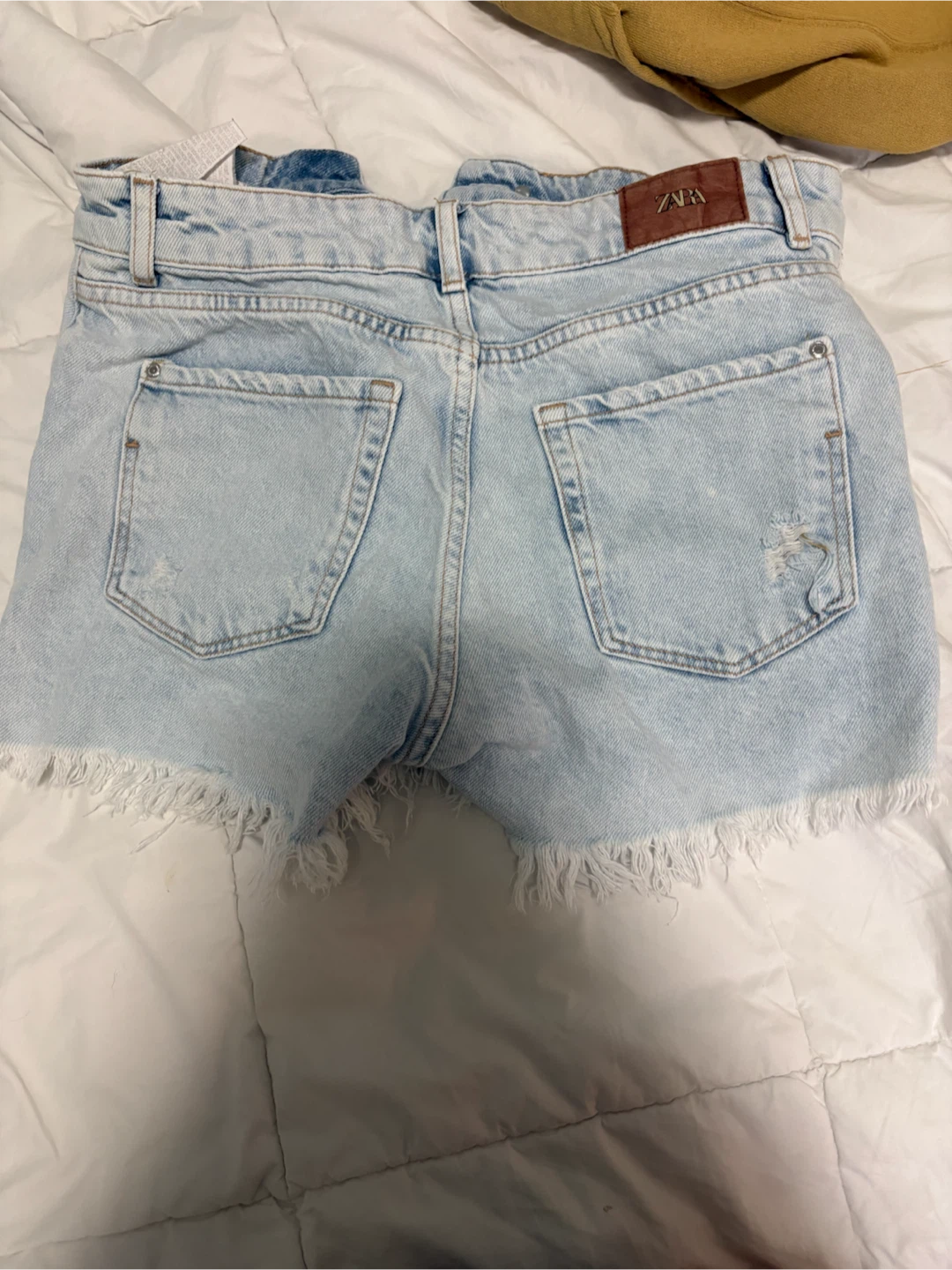 Zara Denim Ripped Shorts