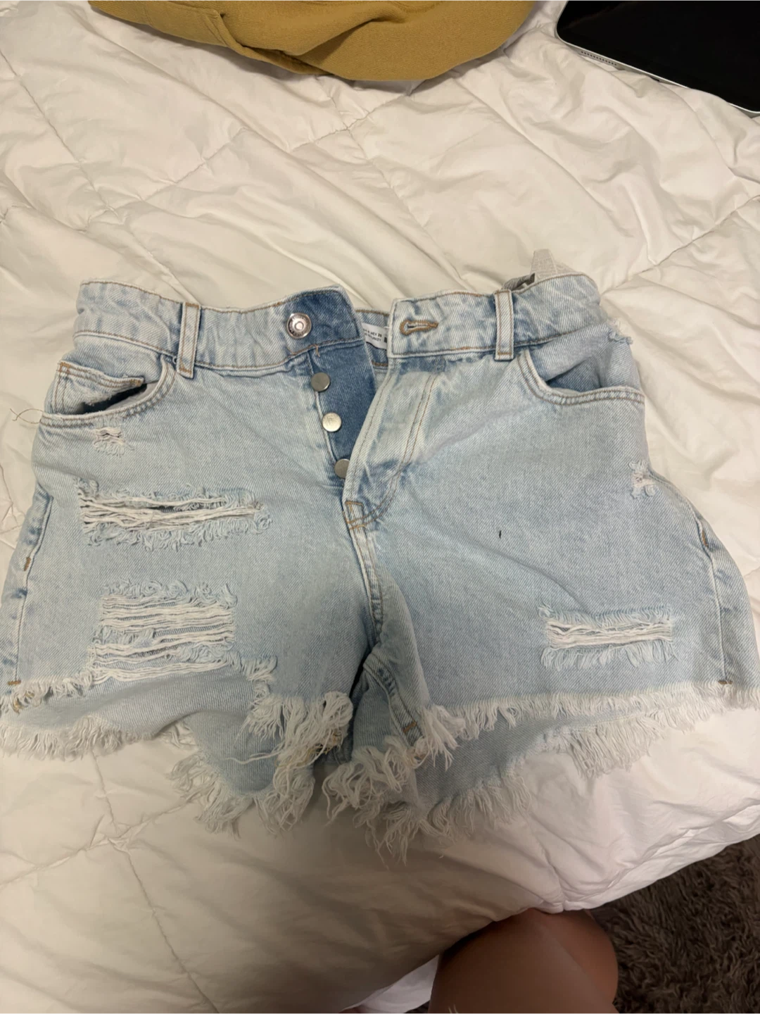 Zara Denim Ripped Shorts - photo 2